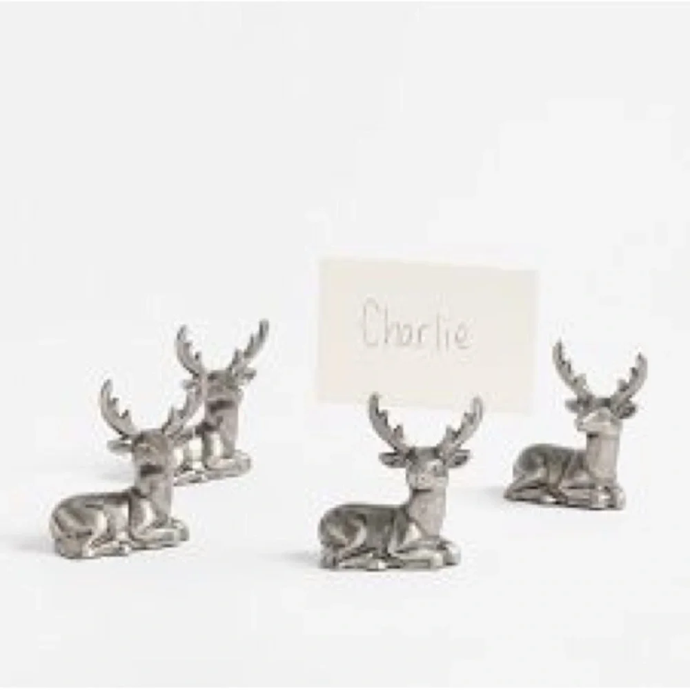 Pottery Barn Stag Place Card Holders - Set Of 4